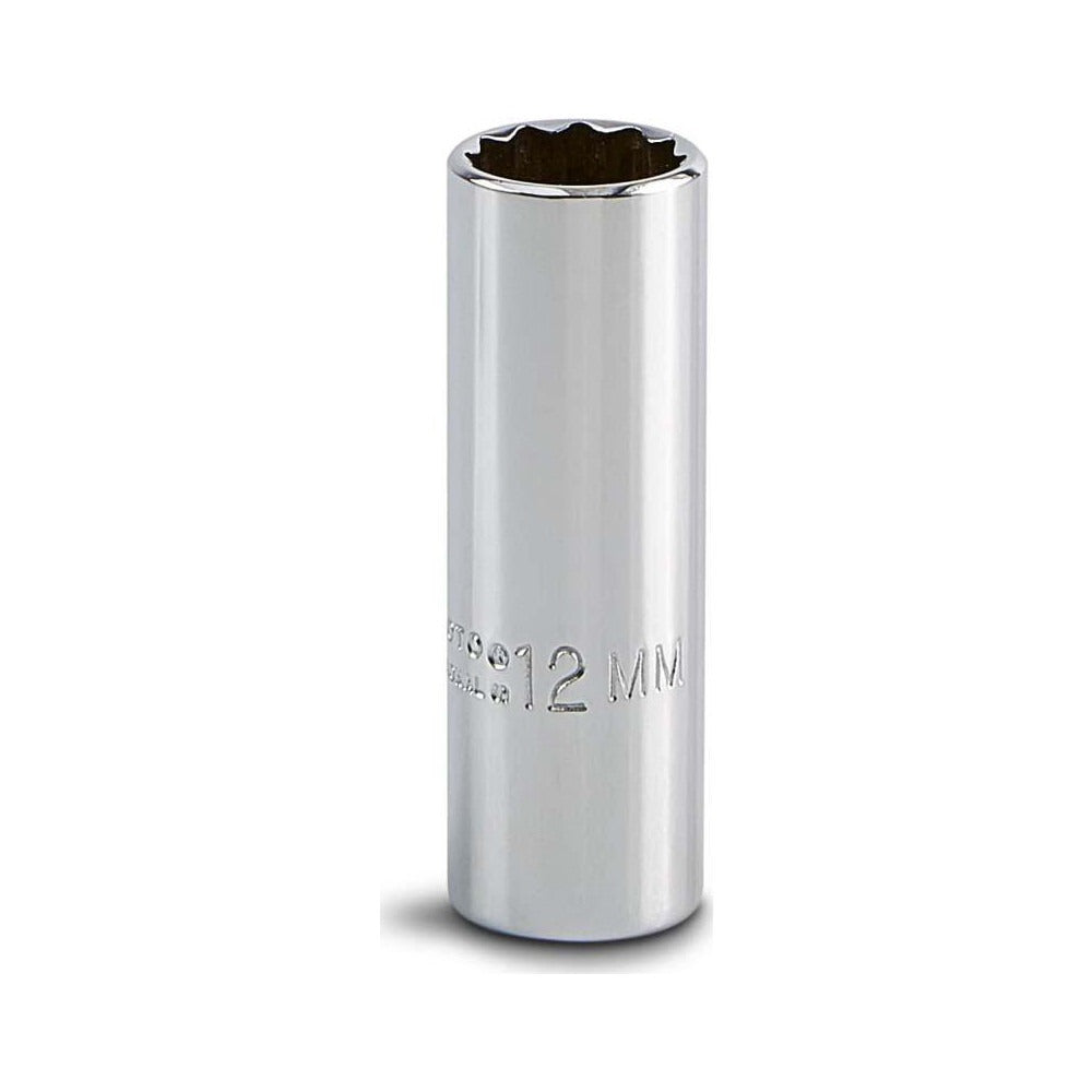 PROTO Proto J4712LTM Deep Hand Socket 12mm 12-point 1/4 Drive