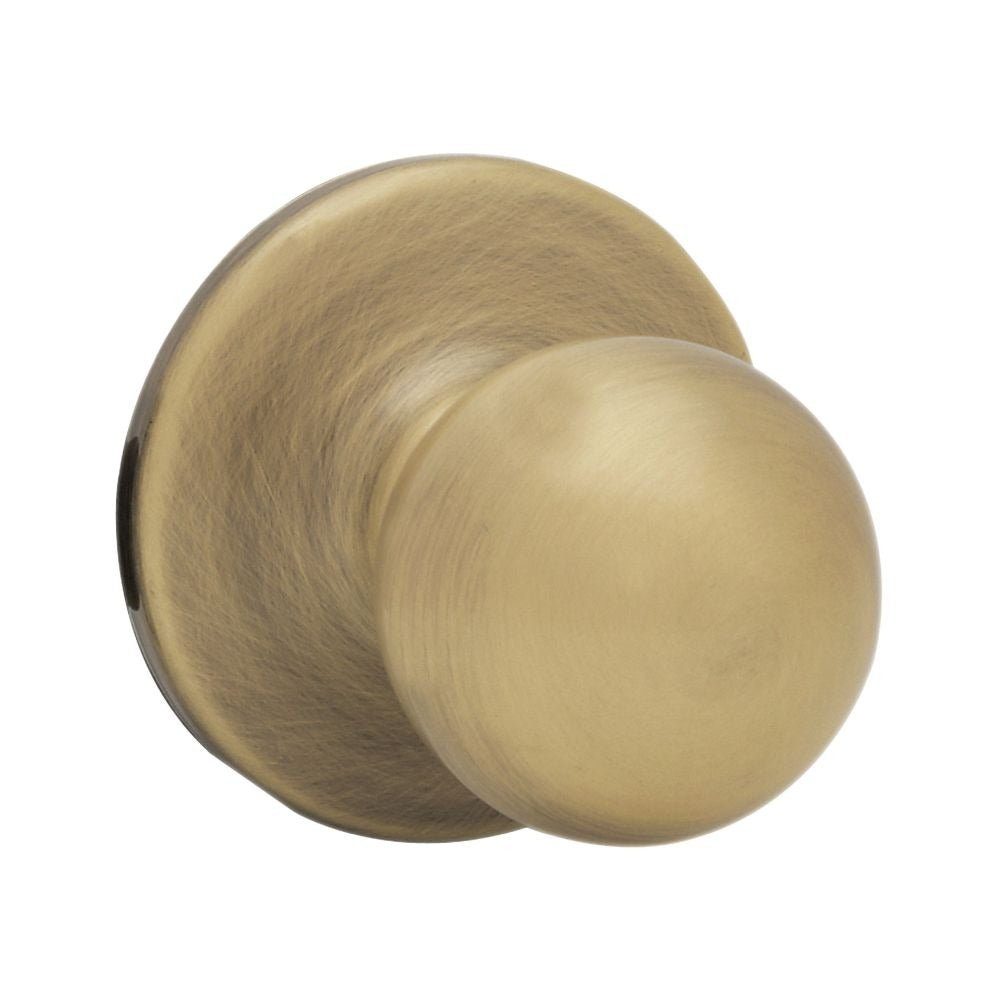 KWIKSET Kwikset 966P-5.UNIV Polo Knob Handleset Trim Antique Brass