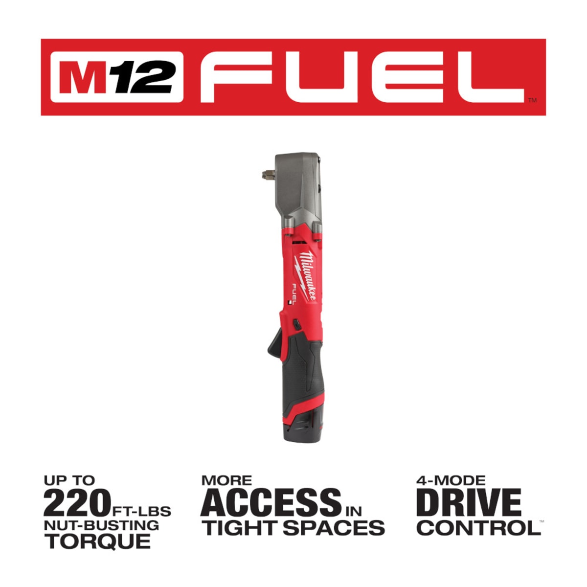 Milwaukee 2564-22 M12 FUEL 3/8 Right Angle Impact Wrench Kit