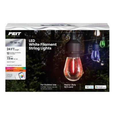 FEIT ELECTRIC Feit Electric SL24-12/RGBW/WFIL/AG Smart Led String Lights