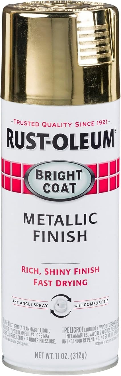 RUST-OLEUM Rust-Oleum 7710830 Bright Coat Metallic Gloss Stops Rust Spray Paint 11 oz (Each) 7710830