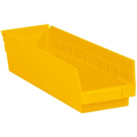 BSC PREFERRED Bsc Preferred BINPS111Y Plastic Nestable Bin Yellow 20-pack