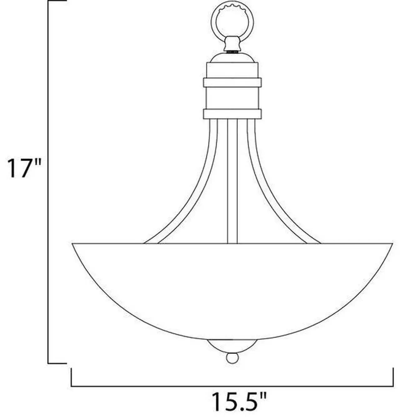 MAXIM LIGHTING Maxim Lighting 10044FTSN Logan 3-Light Pendant 120V (15.5-inch)