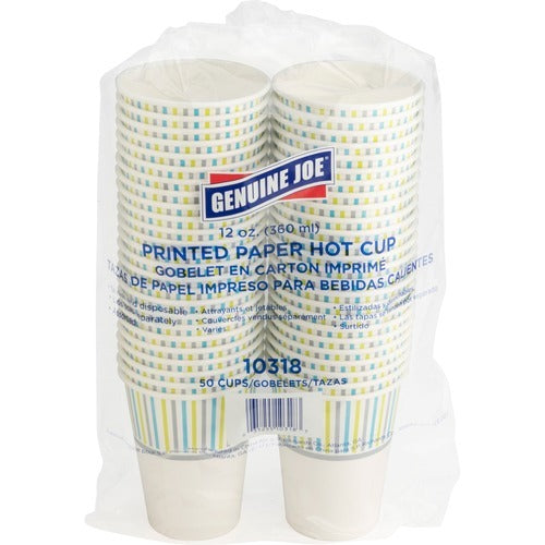 GENUINE JOE Genuine Joe GJO10318 Hot Paper Cup 12oz White 50 Pack
