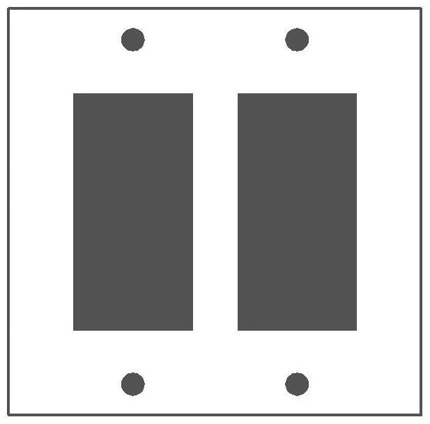 MULBERRY METAL PRODUCTS Mulberry Metal Products 83402 Standard Receptacle Wall Plate (4.562 x 4.50 in, 2-Gang)