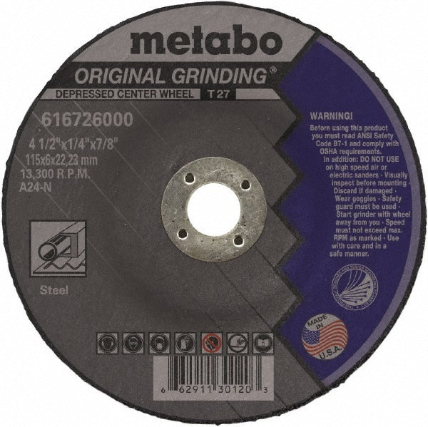 METABO Metabo US616726000 Type 27 Grinding Wheel 4.5 in