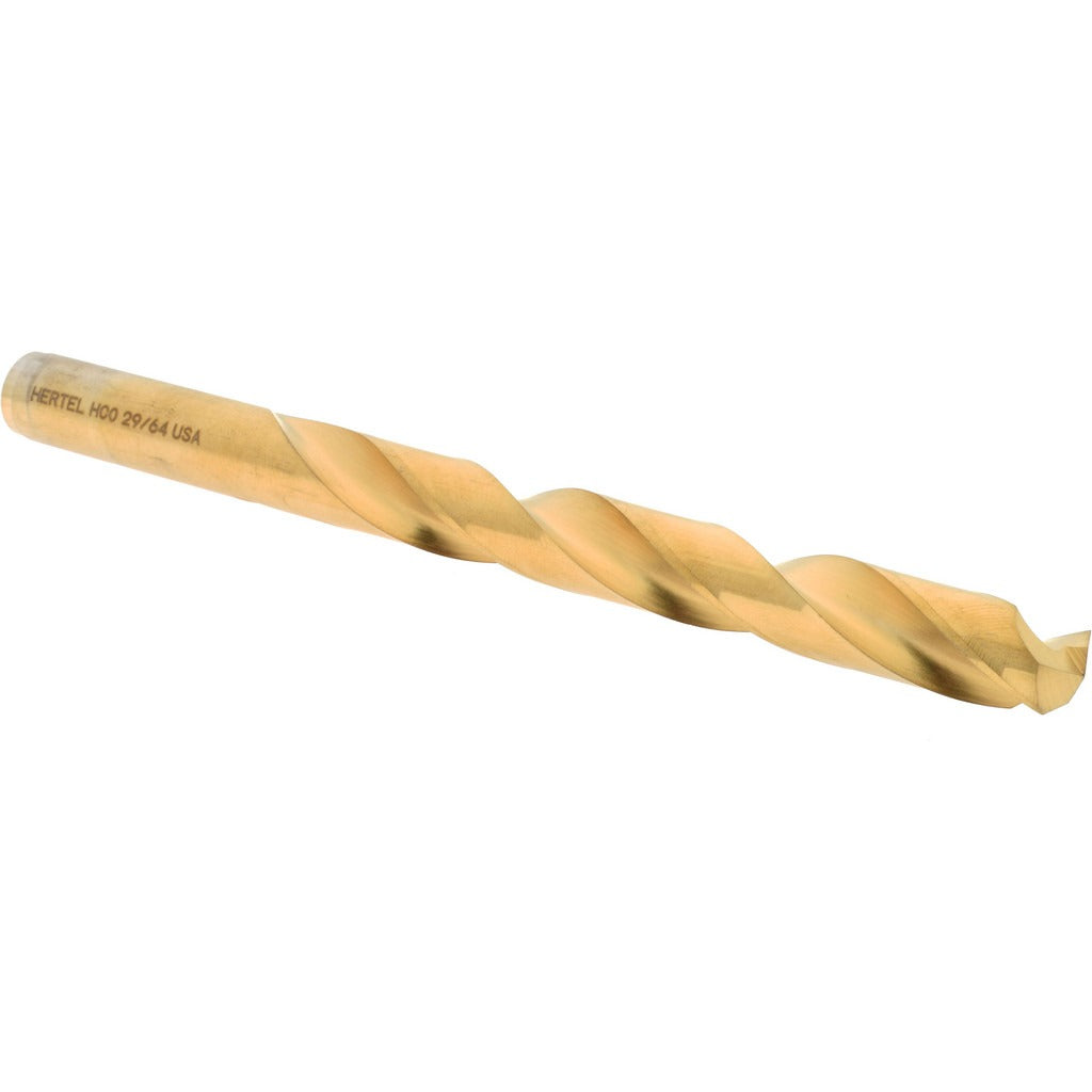 HERTEL Hertel 04141206 Cobalt Jobber Drill 29/64 in Tin 135 Deg
