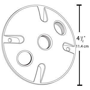 RAB LIGHTING Rab Lighting C103B Weatherproof Round Cover (4-1/2 in., 3-Hole)
