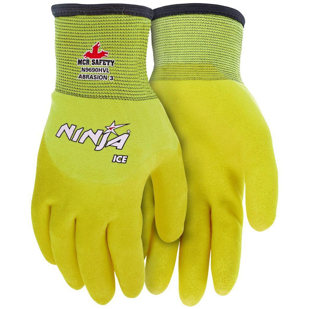 MCR SAFETY Mcr Safety N9690HVM Work Gloves Medium Lime Hv Hpt