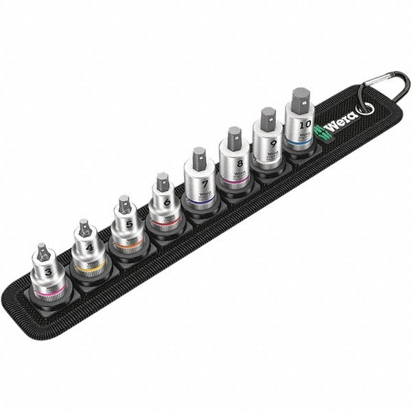 WERA Wera 05003971001 Metric Hex Bit Socket Set 3/8 in Drive 8 Pc