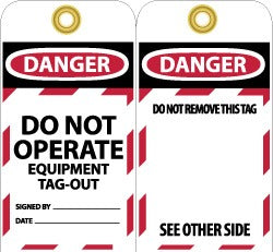 ACCUFORMNMC Accuformnmc LOTAG13-25 Lockout Danger Tag Vinyl 25 Pack