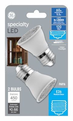 GE G E Lighting 14038 PAR16 Led Spot Bulb 5W 2PK 3000K