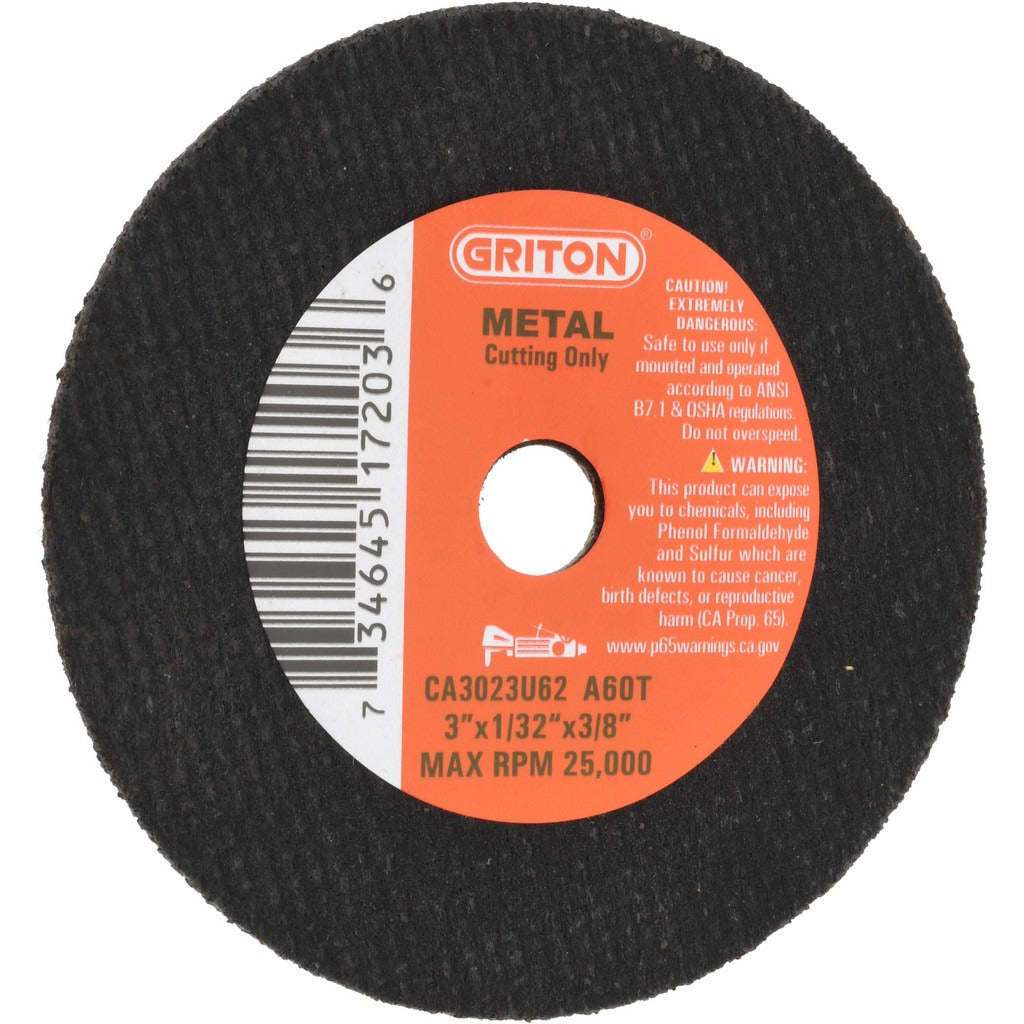 VALUE COLLECTION Value Collection CA3023U62 Cut-off Wheel 3 in 60 Grit