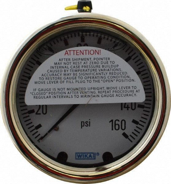WIKA Wika 9318186 Pressure Gauge 0-160 Psi 2.5 in Dial Npt Back