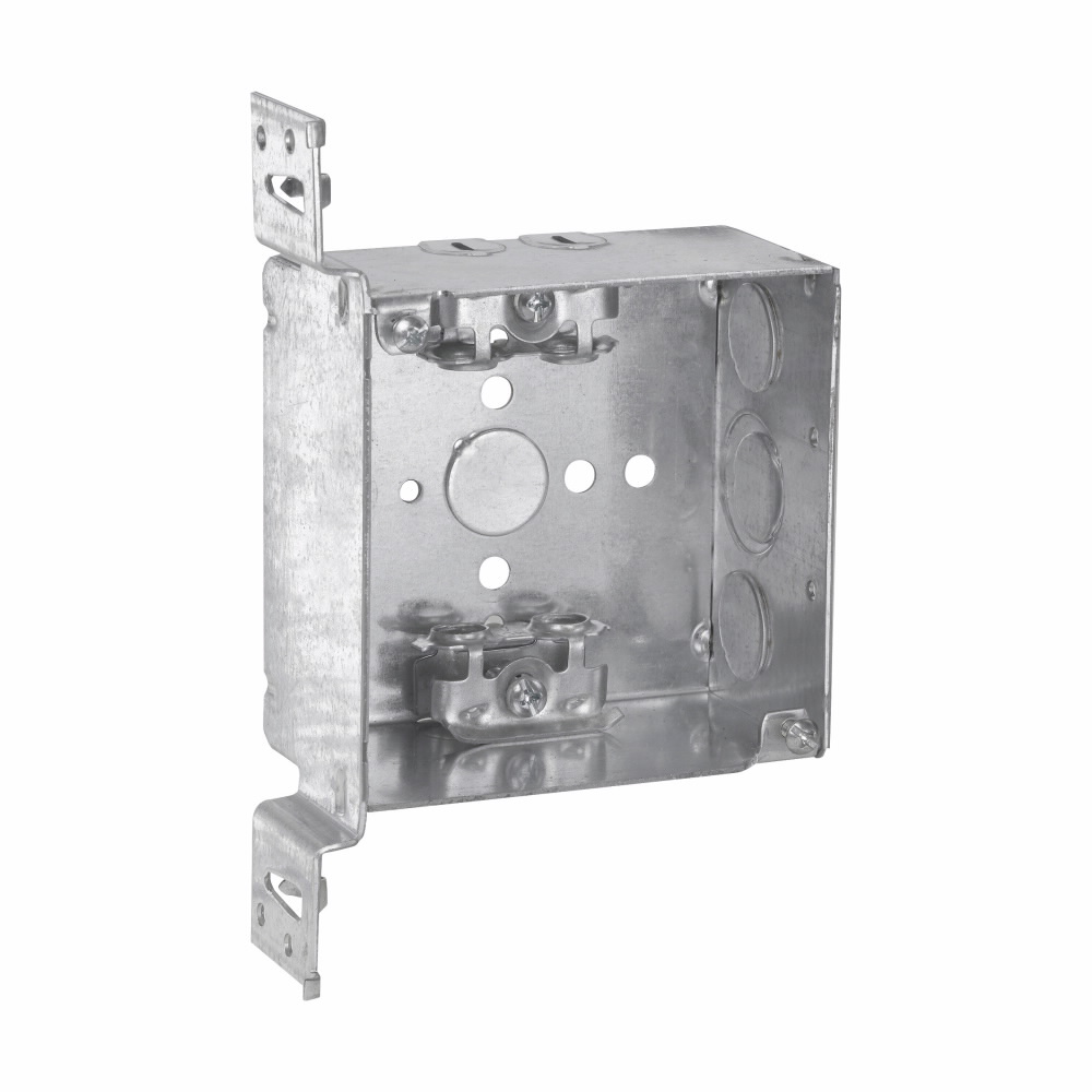 Crouse-Hinds TP440 Square Outlet Box 4 x 4 x 2-1/8 Inch Steel