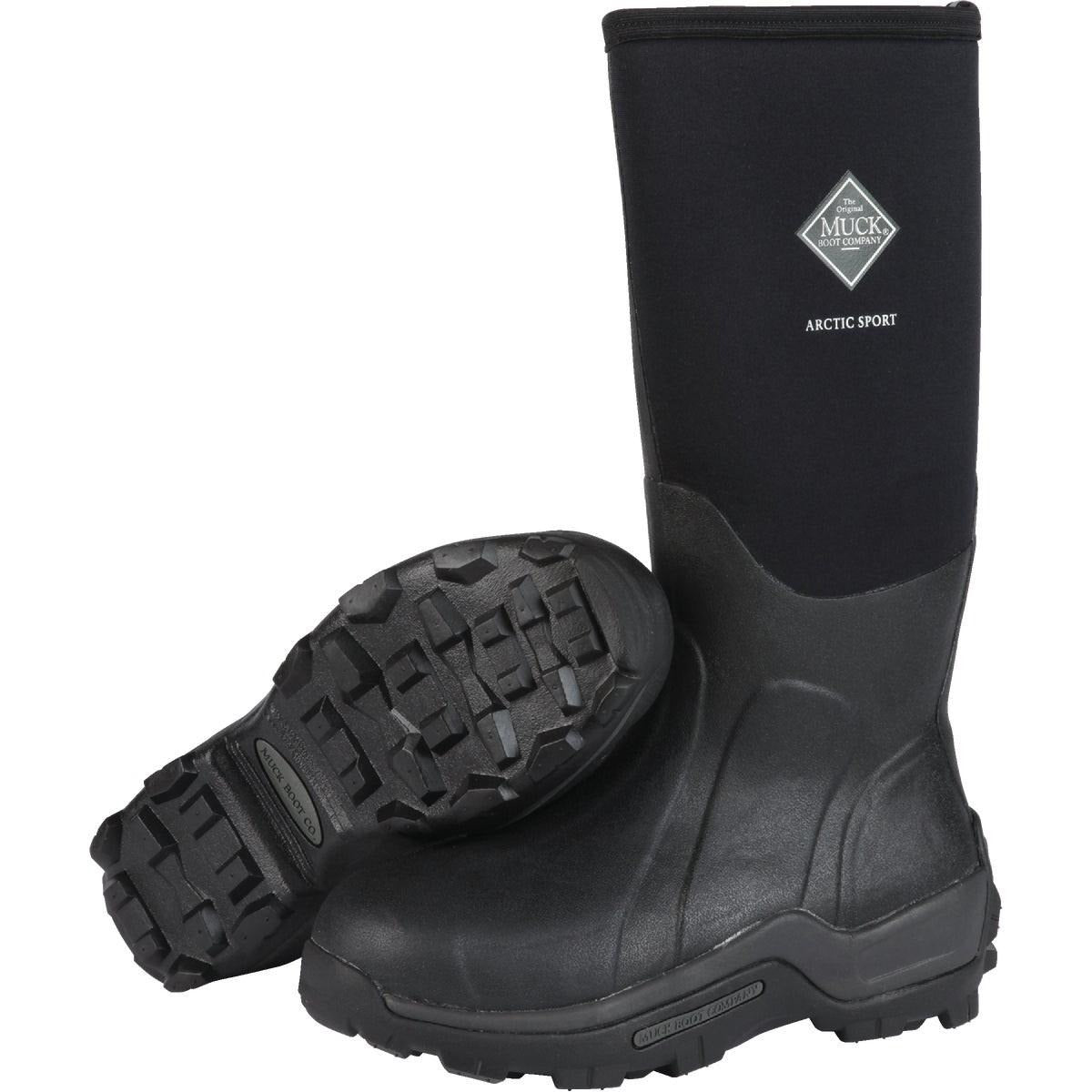 MUCK BOOT MUCK BOOT ASP000-10 Arctic Sport Men's Size 10 Black Rubber Boot