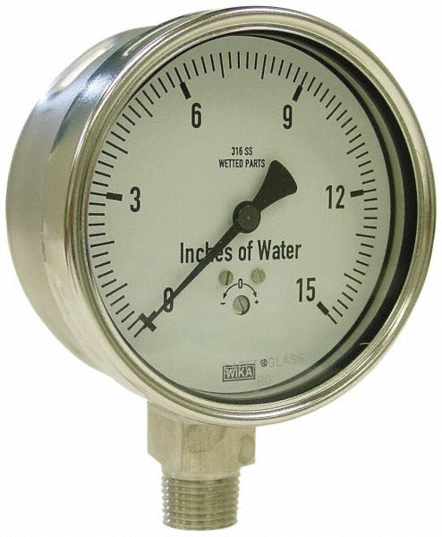 WIKA Wika 9747740 Pressure Gauge 4 Inch Dial Lower Mount
