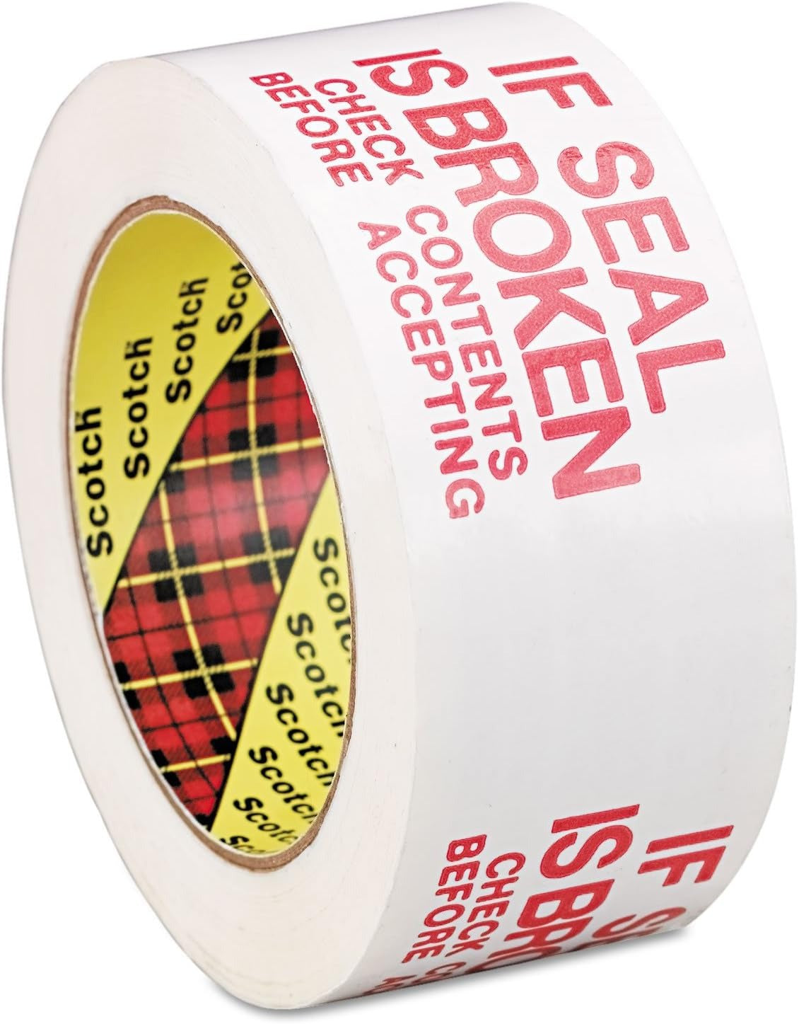 3M 3M MMM3771 Scotch Preprinted Message Seal Broken Tape 1.88 in x 109.36 yd 1 Roll 3771