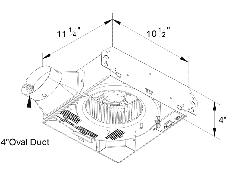 DELTA BREEZ Delta Breez SLM50-110LED-C BreezSlim 13W LED/16.5W Fan 50/80/110 CFM