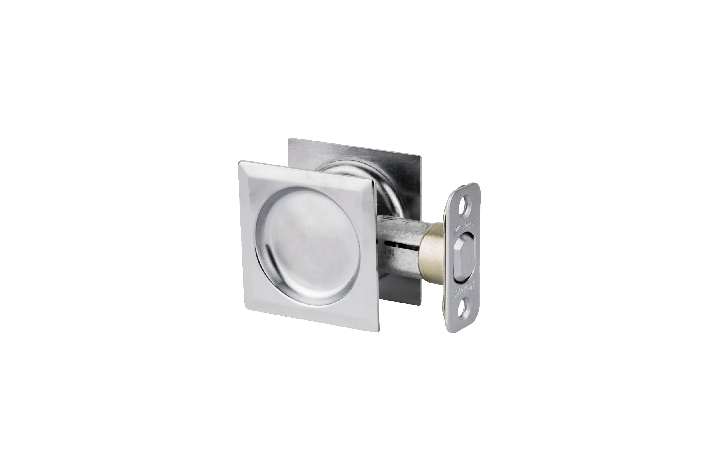 KWIKSET Kwikset 334SQT-26D Square Pocket Door Lock Satin Chrome