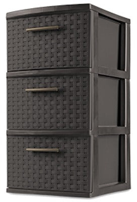 STERILITE Sterilite 26306P02 3 Drawer Weave Tower Espresso