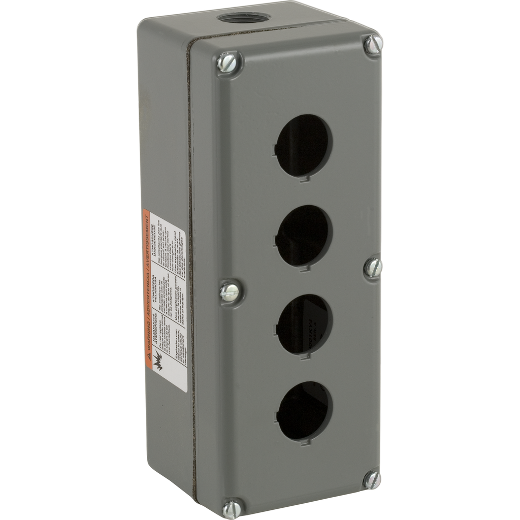 Square D 9001KY4 3.63 x 9.25 x 3.53 Inch NEMA 1/3/4/13 4-Hole Push Button Control Station Enclosure