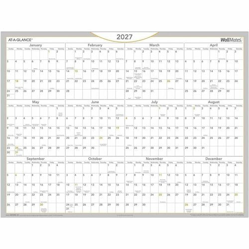AT-A-GLANCE At-a-glance AAGAW506028 Dry Erase Yearly Calendar 24x18