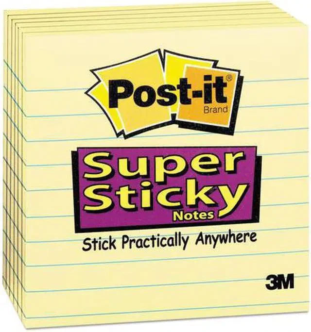 3M 3M MMM6756SSCY Post-it Notes Lined (4 x 4 6 Pack)