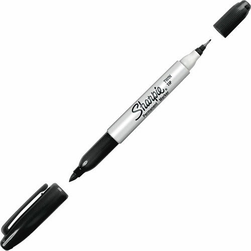 DYMO Dymo Corp 32001 Twin Tip Permanent Marker Black
