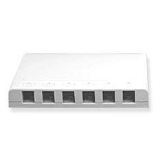 ICC Icc ic108sb6wh Surface Mount Keystone Panel 6 Port