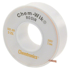 Chemtronics 5-25L Chem-Wik Rosin Activated Desoldering Braid, 0.050 x 25' Replacement MPN: CHE5-25L