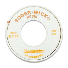 Chemtronics 50-2-100 Soder-Wick Rosin Activated Desoldering Braid, 0.060 x 100' Spool