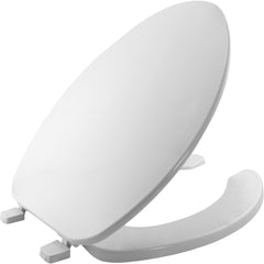 Bemis 175 000 Elongated Open Front Toilet Seat with Cover in White