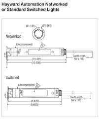 HAYWARD W3LACUS11100 Hayward ColorLogic 320 1.5 Standard Switched LED Light | High Lumen 12V 100 ft. Cord | W3LACUS11100