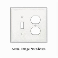 EATON PJ18BK Eaton Wiring Devices Mid-Sized Combination Wallplate 2 Gangs