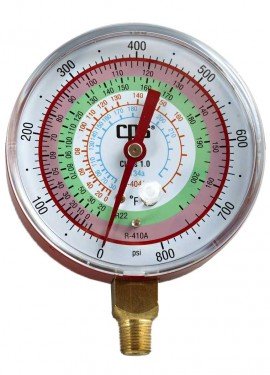 CPS Products RGH7H High Pressure Gauge, 0.25 in x 3.125 in, Metal Case