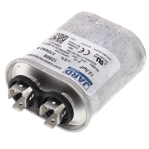 Trane CPT00255 Oval Fan Capacitor 370V 12.5 MFD