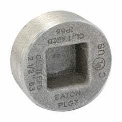 Eaton PLG6 Recessed Head Conduit Plug, 2 in, Gray Iron Alloy