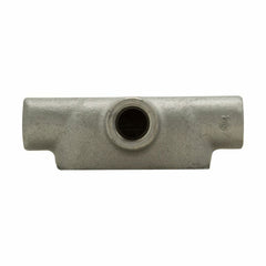 Eaton T57 Condulet Form 7 conduit outlet body, Feraloy iron alloy, T shape, 1-1/2