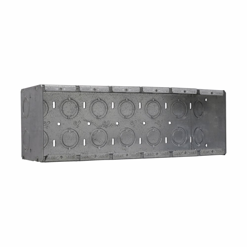 Crouse-Hinds TP695 6-Gang Steel Masonry Box 11 in Width X 3-1/2 Inch Depth X 3-3/4 Inch Height