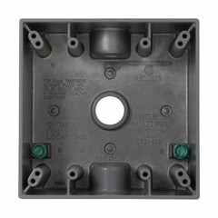 Crouse-Hinds TP7090 Weatherproof Outlet Box 30.5 Cu In 2 Deep Die Cast Aluminum 2 Gang Replacement MPN