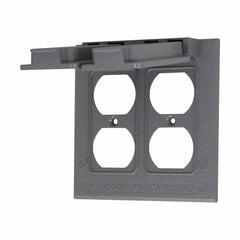 Crouse-Hinds TP7228 Weatherproof Outlet Cover 2-Gang Self-Close Cover