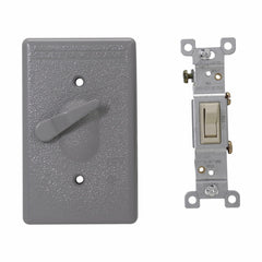 Eaton TP7260 Eaton Crouse-Hinds Series Weatherproof Toggle Switch Cover Aluminum Single-gang With 15A 125V Single-Pole Switch