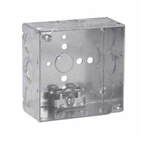 Crouse-Hinds TP431 Square Outlet Box 4 x 4 x 2-1/8 Inch Steel 30.3 Cubic Inch