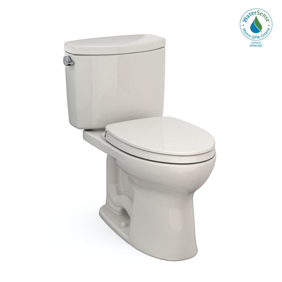 Toto MS454124CEFG#12 Drake II Two-Piece Elongated 1.28 GPF Universal Height Toilet with CEFIONTECT and SS124 SoftClose Seat Sedona Beige