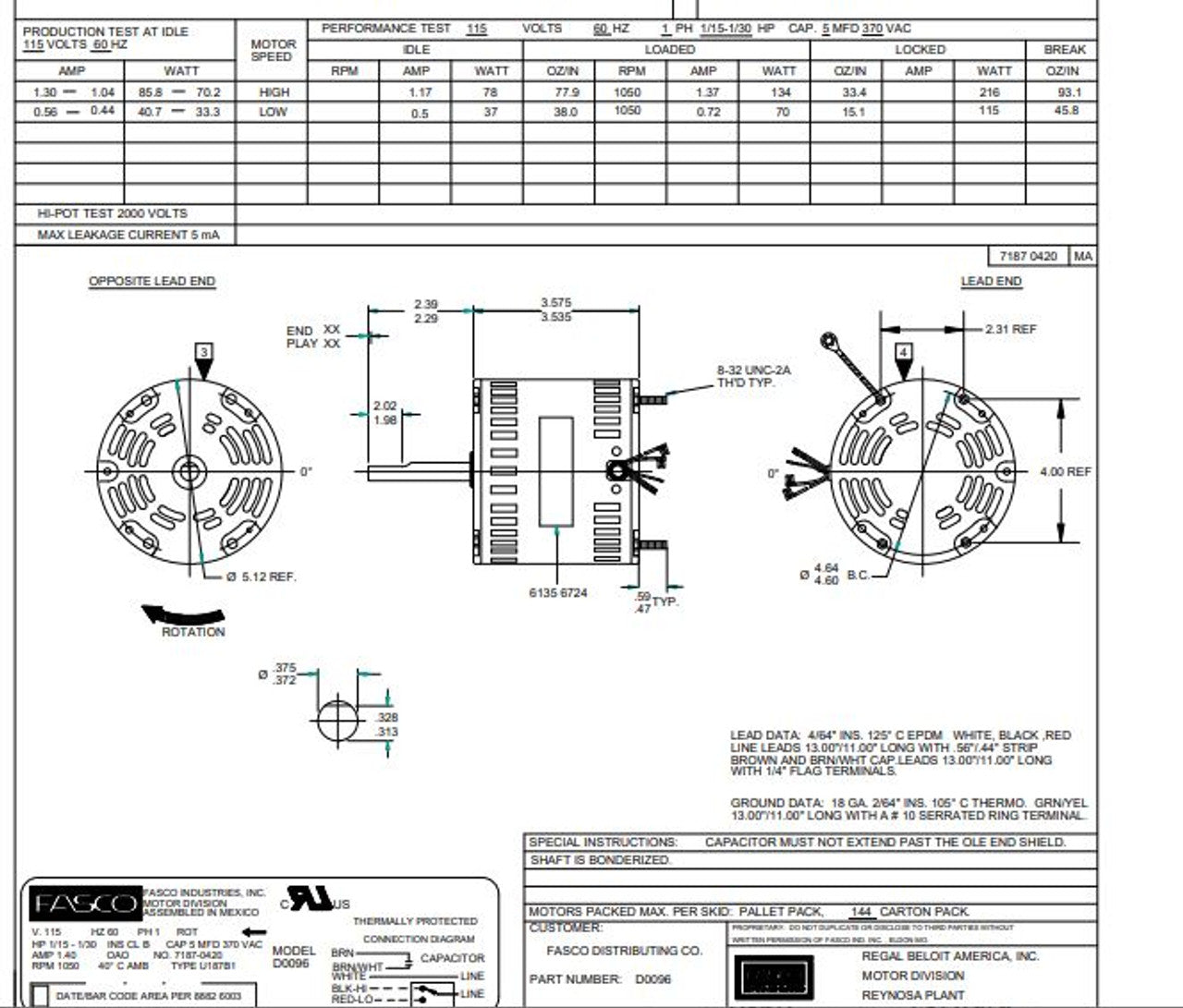 GENTEQ MOTORS D0096 AIR CLEANER REPLACEMENT PARTS