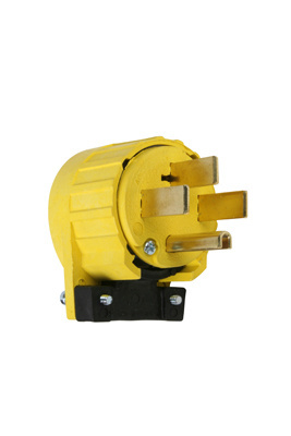 Pass & Seymour 5745AN 50Amp 125/250Volt Angle Plug Yellow