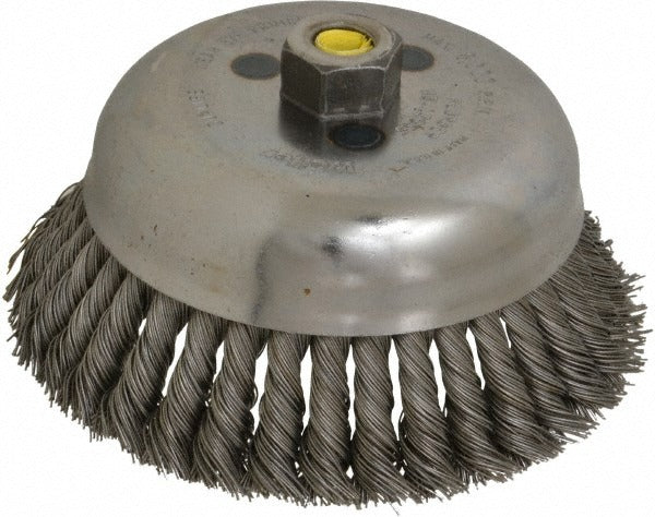 WEILER Weiler 94707 Knotted Cup Brush 6 Inch Steel Wire