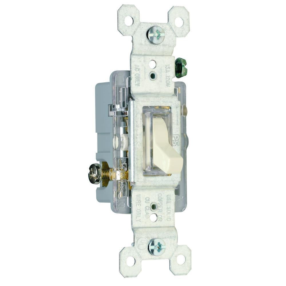 LEGRAND LEGRAND 660-LASLG TradeMaster Lighted Self-Grounding Toggle Switch 120 VAC