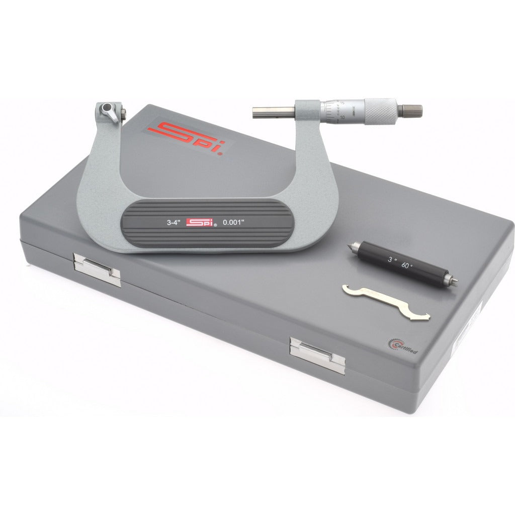 SPIROTHERM Spi CMS160726112 Screw Thread Micrometer 3 to 4 Inches